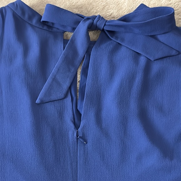 WHBM blue high neck dress 2, ties in back - Picture 8 of 9